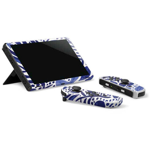 Cat Coq Blue Garden Nintendo Switch OLED (2021) Skin
